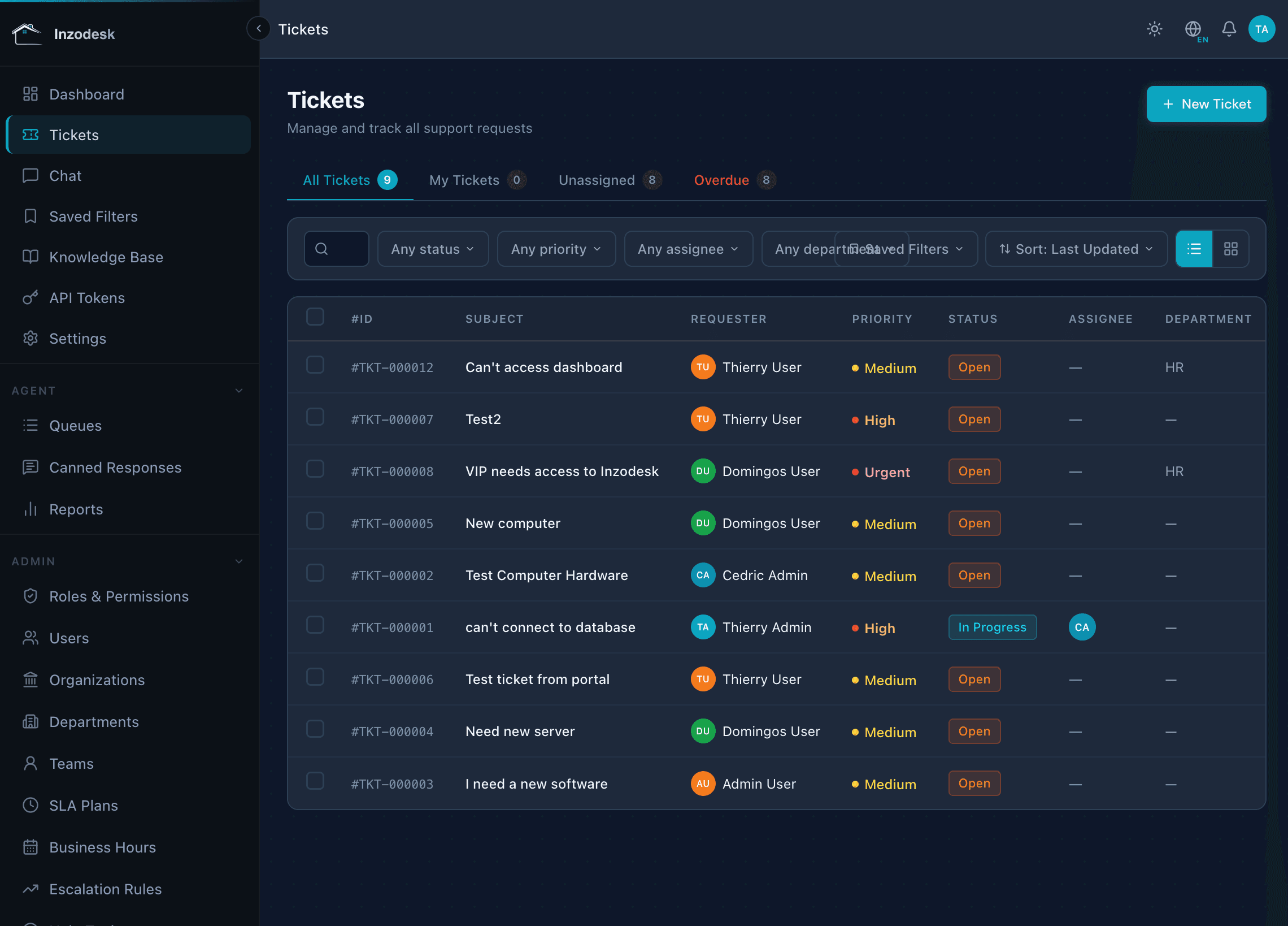 Inzodesk screenshot