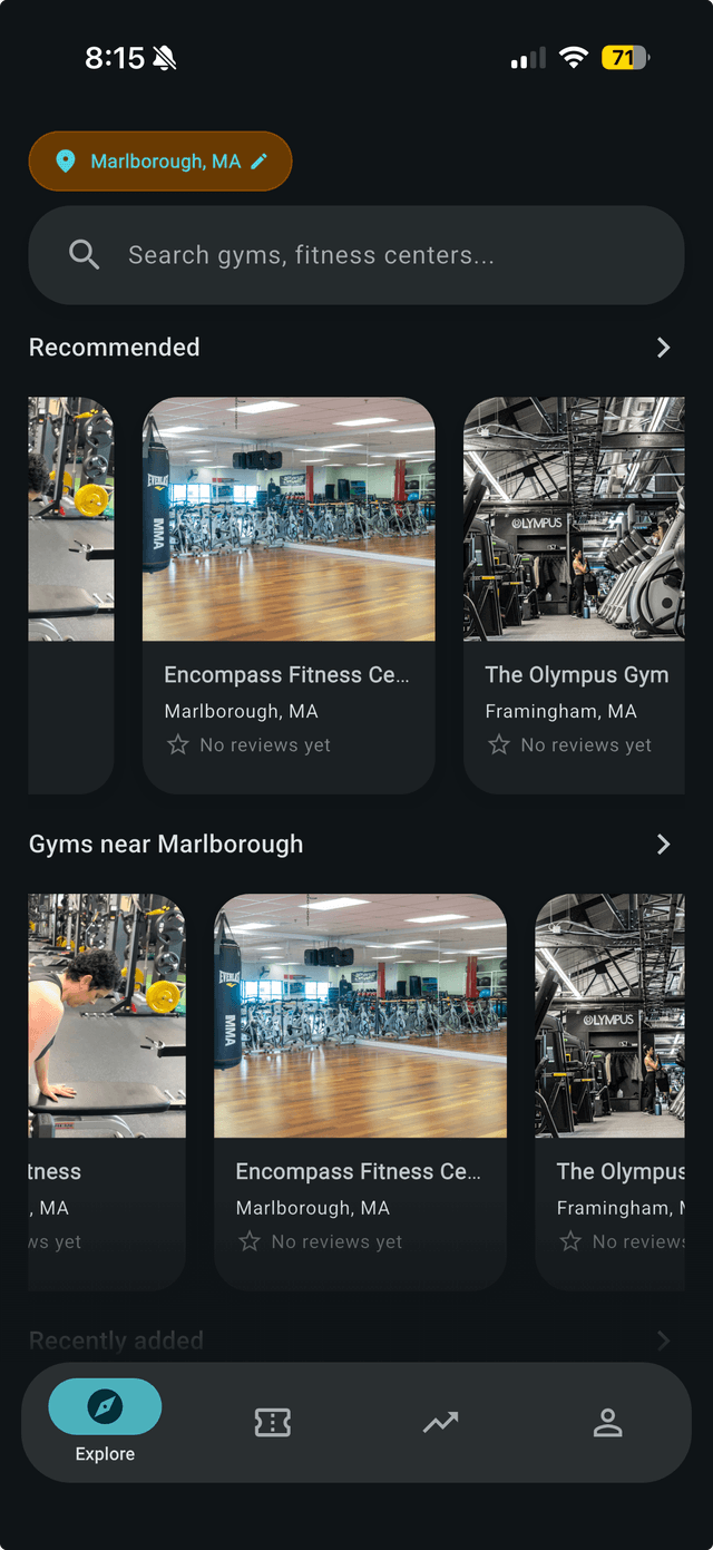 TRVL FIT screenshot